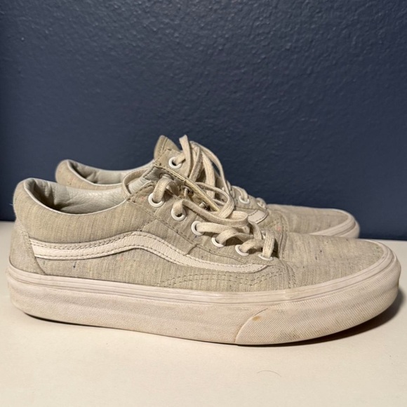 Vans Old Skool Light Gray With Small Flecks Size 7.5 - Picture 2 of 7